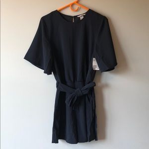 H&M navy blue romper with open slit back